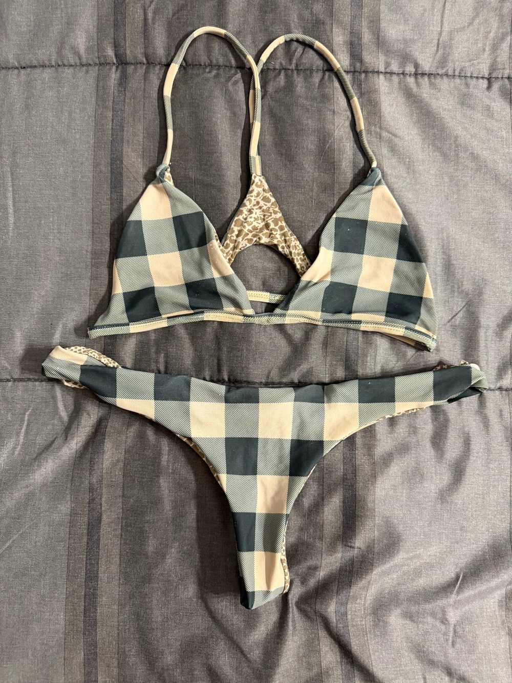 Acacia Checkered print Bikini set